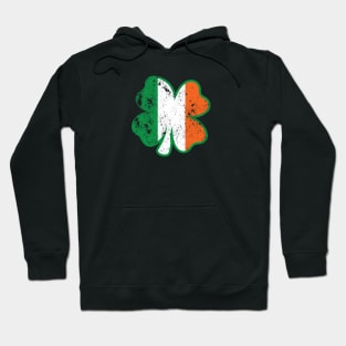 Clover Irish Flag DISTRESSED Hoodie